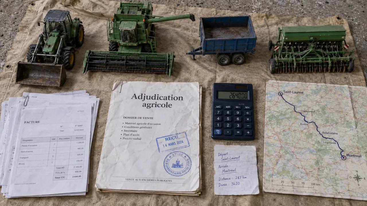 Enchères agricoles : dossier d’adjudication, factures et calcul du coût avant d’enchérir