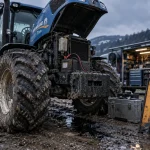 Reparation tracteur : tracteur en panne hydraulique, réparation en atelier
