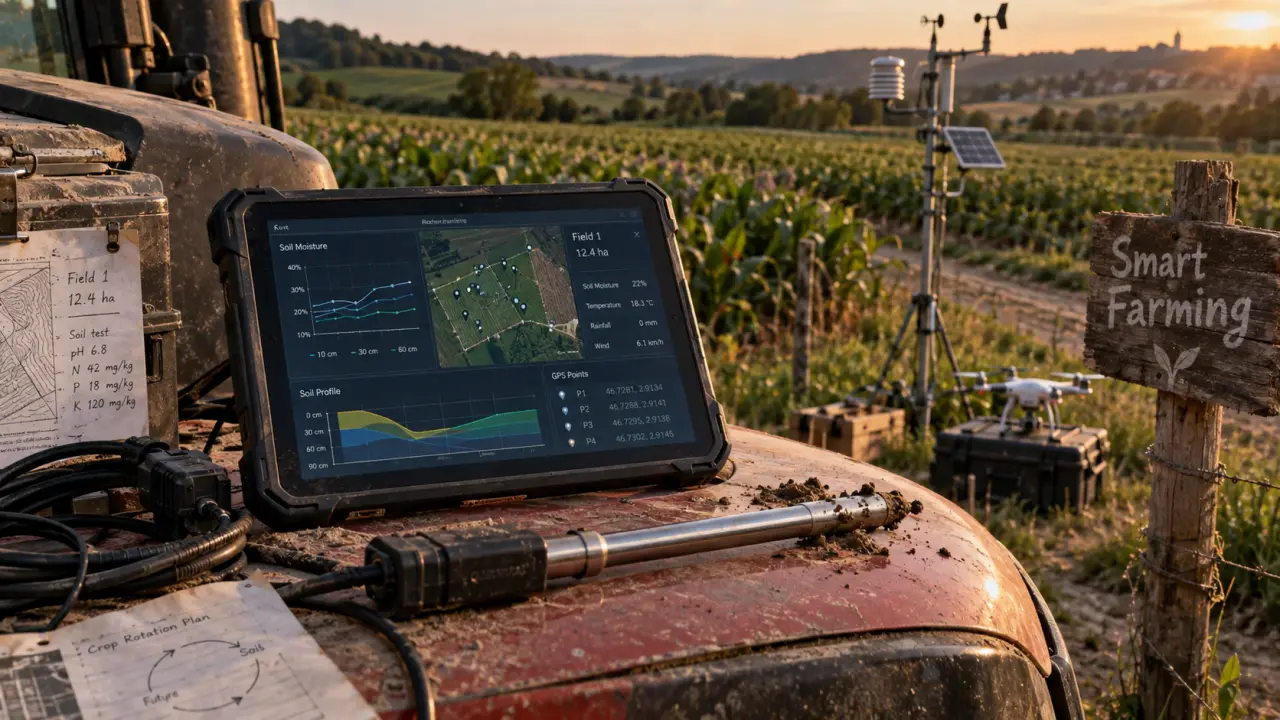 Smart farming : tablette et sonde de sol pour décisions basées sur données