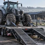 Transport materiel agricole : remorque pour convoi exceptionnel, devis et gabarit OK