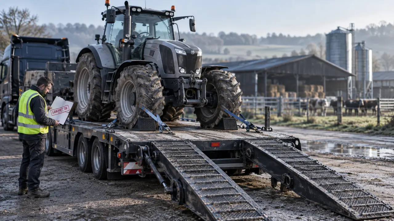 Transport materiel agricole : remorque pour convoi exceptionnel, devis et gabarit OK